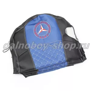 Чехол - сиденье / иск.кожа /PREMIUM / MB.ACTROS MP4 2013г 1845/AROCS 2021г.(2рем.2выс.с / черн+синий