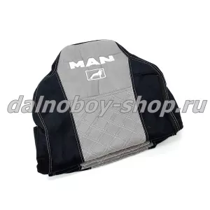 Чехол - сиденье аликанте MAN TG-A/X/S/M/L  до 2017 (1ремень)(2 выс.сид.) черно-серый