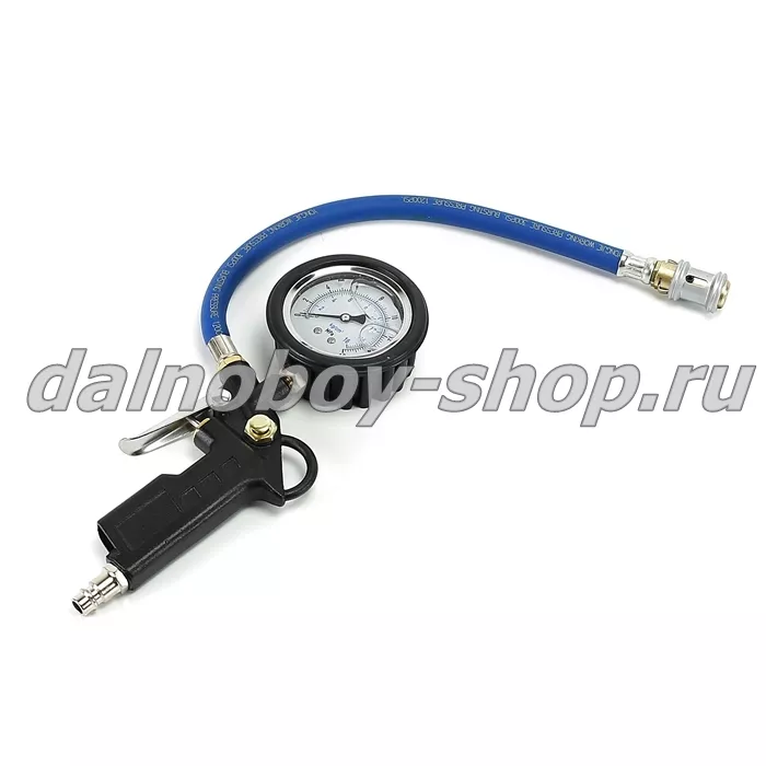 Манометр ГЕЛЕВЫЙ с пистолетом для подкачки шин / 0-16 бар / Евро / D-25 с защелкивающимся наконечник