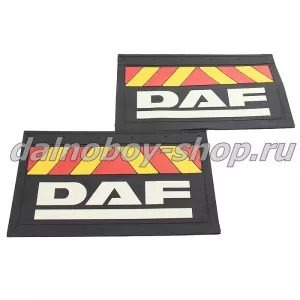 Брызговики задние резина (тисненные) LUXE 600*400 DAF кр.\желт.