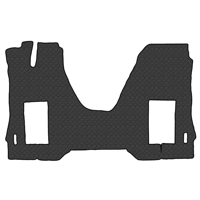 Коврик кож.зам. под ноги SHACMAN X6000 (автомат,2 пневм.,ровный пол,холодильник) от 2023г /черный