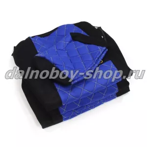 Чехол - сиденье аликанте MB.ACTROS AXOR, ATEGO MEGASPAСE англичанка (1рем)(1выс.1низ) черно-синий