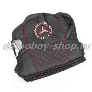 Чехол - сиденье / иск.кожа /PREMIUM / MB.ACTROS MP4 2013г 1845/AROCS 2021г.(2рем.2выс) /черн+кра нит