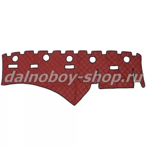 Коврик на панель эко/кожа (стёганые) SCANIA от 2009г. (бордо) Польша