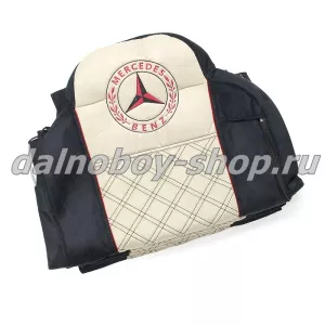 Чехол - сиденье аликанте MERCEDES MP II/III 2004-2013 (2ремня)(2 выс.сид.) черно+беж