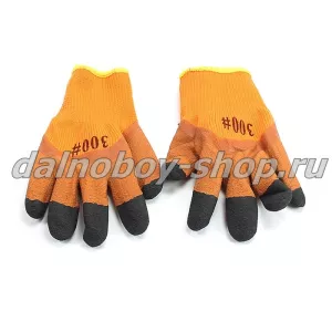 Перчатки акриловые со ВСПЕНЕННЫМ латексным покрытием №300 / (12 пар упак.)