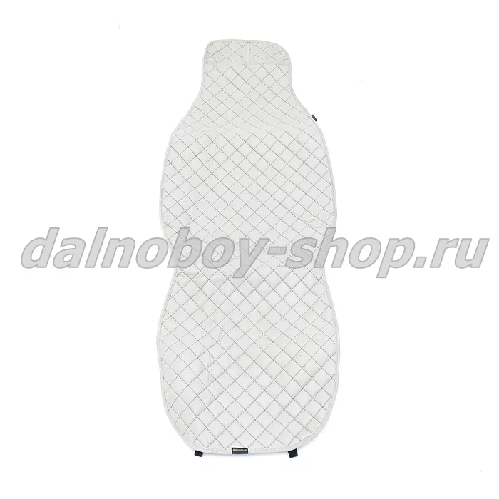 Чехол - накидка на сидение универсальная / стеганная / антара бежевая + коричневая нитка