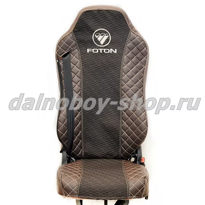 Чехол - сиденье иск.кожа+велюр PREMIUM FOTON AUMAN от 2023 г (FA02) коричневый