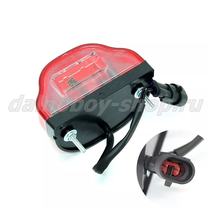 Подсветка номера  РОССИЯ волна красная с AMP разъемом /54