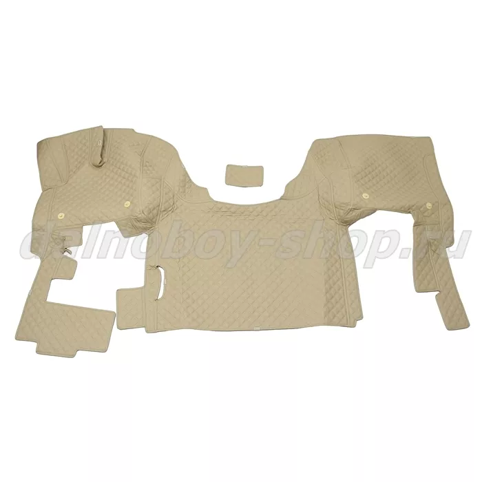 Коврик кож.зам. 3D под ноги DAF XF-106 автомат /бежевый+бежевая нить