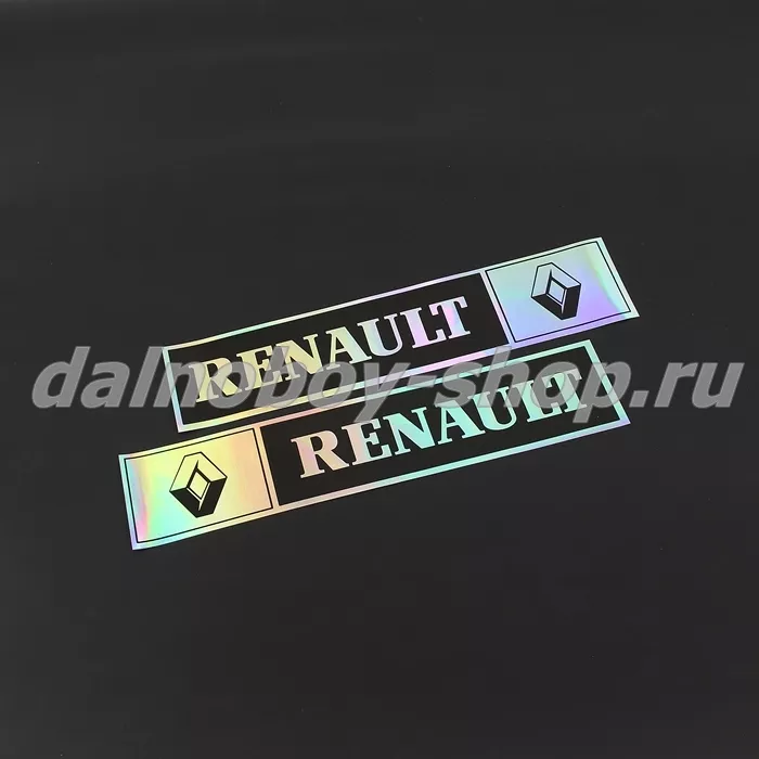Наклейка эмблема RENAULT" (9х41см) комплект на 2 стороны