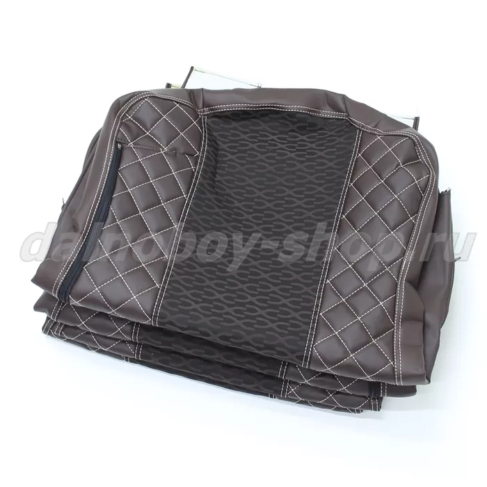 Чехол - сиденье иск.кожа+велюр PREMIUM KMZ K5 / БЕЗ ЛОГОТИПА  / коричневый