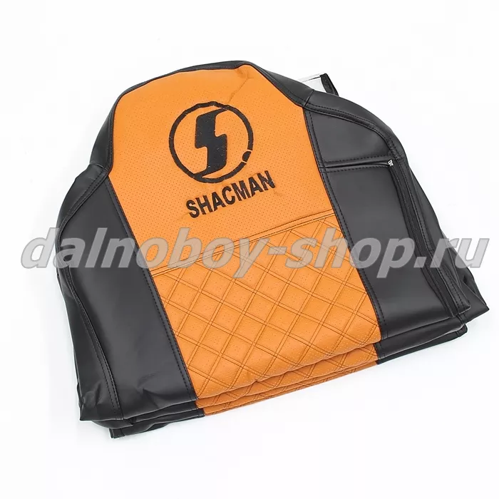 Чехол - сиденье / иск.кожа /PREMIUM / SHACMAN X3000-X5000 от 2023г (SH04) / Черн + Фокс