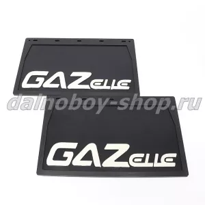 Брызговики передние резина (тиснение) 420*270 GZLL (надпись резина белая)