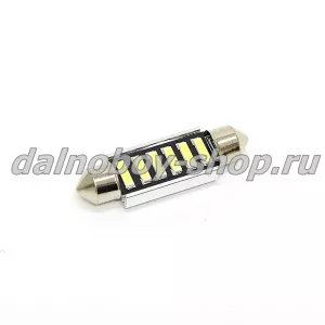 Лампочка салонная 6SMD 41мм 24v  1.7W (14488)  белая /50 (10)