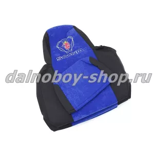 Чехол - сиденье SCANIA 6 серия G, R от 2014г (1выс.1низ)(1ремень) черно-синий