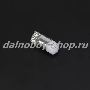 Лампочка габаритная без/цок  12V T10-3030-1SMD(1.5W)-C-с линзой(матовая) (120LM)  белая (по 10 шт)