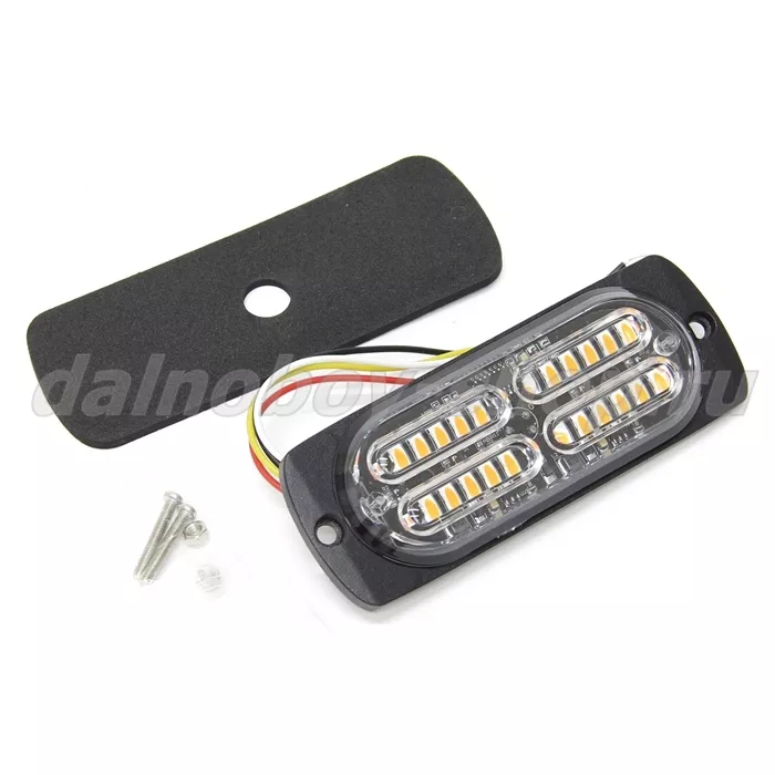 Маяк импульсный НА НЕГАБАРИТ 24-LED (110мм*40мм*10мм)