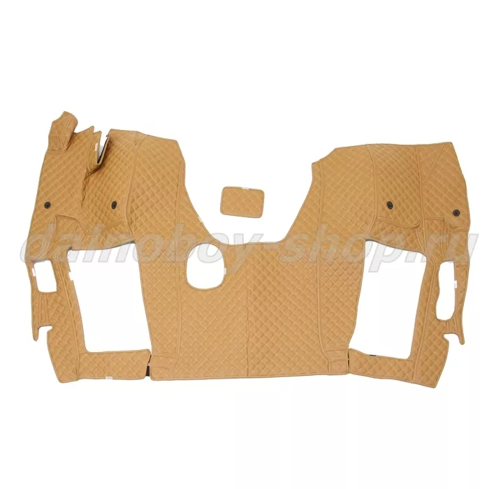 Коврик кож.зам. 3D под ноги KMZ Neo 5490 механика 2х нитка фокс кожа/нить бежевая