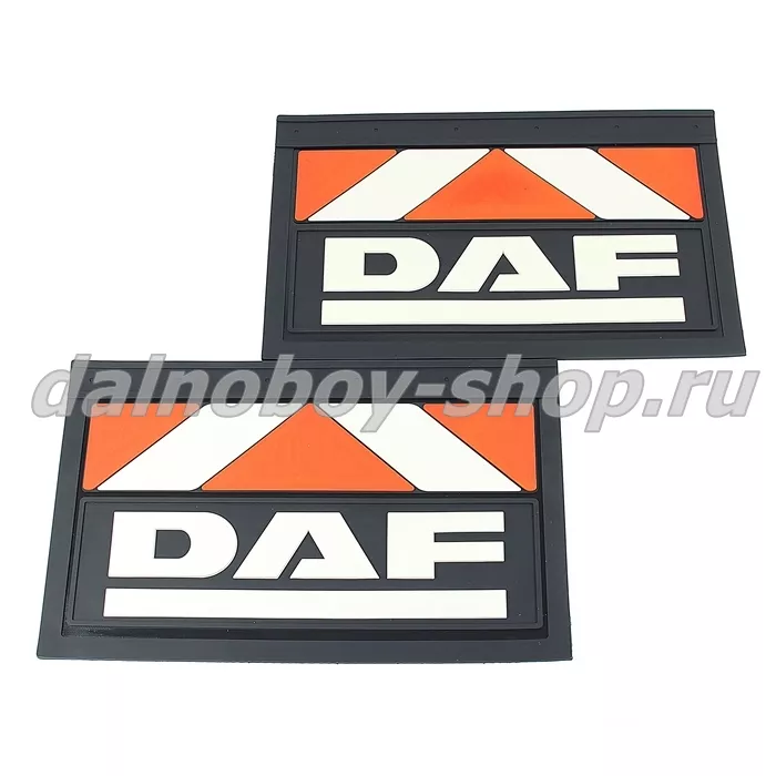 Брызговики задние резина (тисненные) LUXE 600*400 DAF кр.\бел.