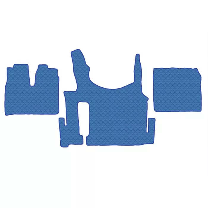 Коврик кож.зам. под ноги MAN TGX (механика + ящик) от 2021г. /синий