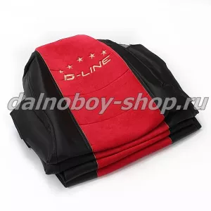 Чехол - сиденье Польша велюр - иск. кожа  DAF XF -105/106 от 2012г (2 ремня)(2выс.сид.) син.-черн.