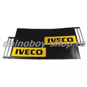 Брызговики длинномер (из 2-х частей) (светоотражающие) 1200*350  IVECO (желтая основа)