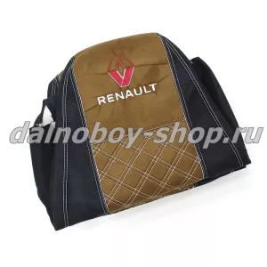 Чехол - сиденье аликанте RENAULT PREMIUM/MAGNUM 2002-2013г (2 выс.сид) черно-коричневый