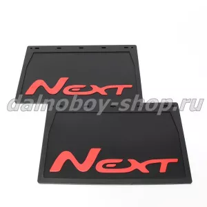 Брызговики передние резина (тиснение) 420*270 NEXT (надпись красная резина)