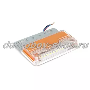 Указатель габ. EURO SD-1642 / НЕОН КВАДРАТ / 24v желтый/ с подсветкой колеса и мет.кронштейном /2