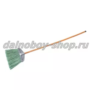Метла с деревянной ручкой для уборки