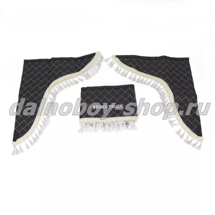 Ламбрекен лоб.+ шторка боковая кожзам 2.2м  BAIBEN TRUCK черный