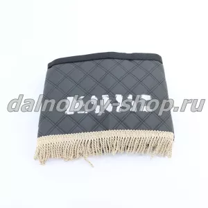 Ламбрекен лоб.+ шторка боковая кожзам 2.2м  KMZ серый