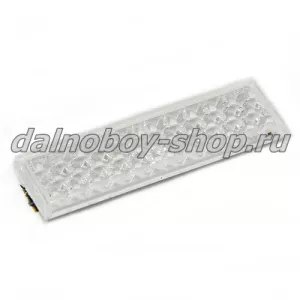 Катафот WAS прямоугольный на липучке 64*18mm MINI ПОЛЬША белый (1500/50)