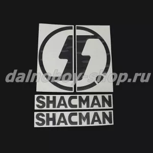 Наклейка на боковые окна 45*33 "SHACMAN" ( комплект 2шт.) цвет черный