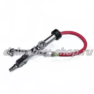 Манометр ГЕЛЕВЫЙ с пистолетом для подкачки шин, с удлинителем / 0-16 бар / Евро /