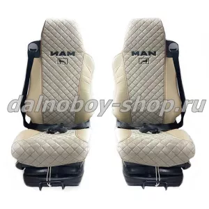 Чехол - сиденье иск.кожа+велюр PREMIUM MAN TG-A/X/S/M/L  с 2017 (2ремня)(2 выс.сид.) беж
