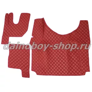 Коврик кож.зам. под ноги Польша RENAULT T-серия 2013-2014г с тоннелем (автомат) бордо