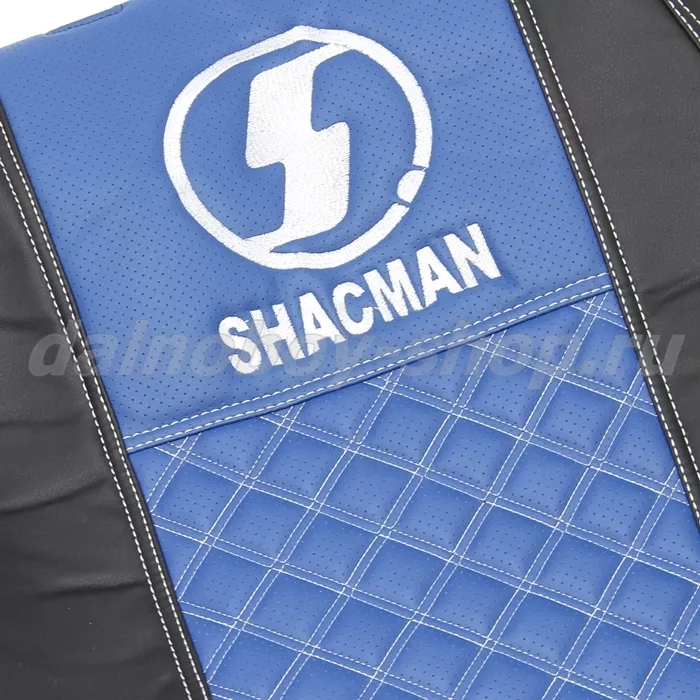 Чехол - сиденье / иск.кожа /PREMIUM / SHACMAN 2021г. (SH02) / черн+син