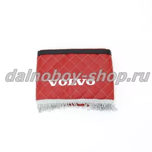 Ламбрекен лоб.+ шторка боковая кожзам 2.2м  VOLVO красная