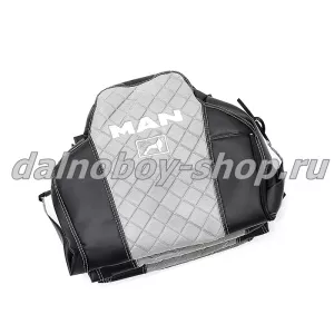 Чехол - сиденье иск.кожа+велюр PREMIUM MAN TG-A/X/S/M/L  до 2017 (1ремень)(2 выс.сид.) черно-серый