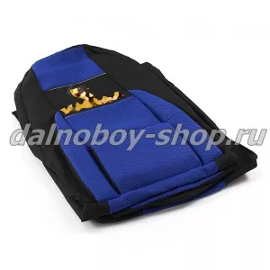 Чехол - сиденье анатомия  KMZ (3 выс.сид.) гобелен+рогожка черно-синий