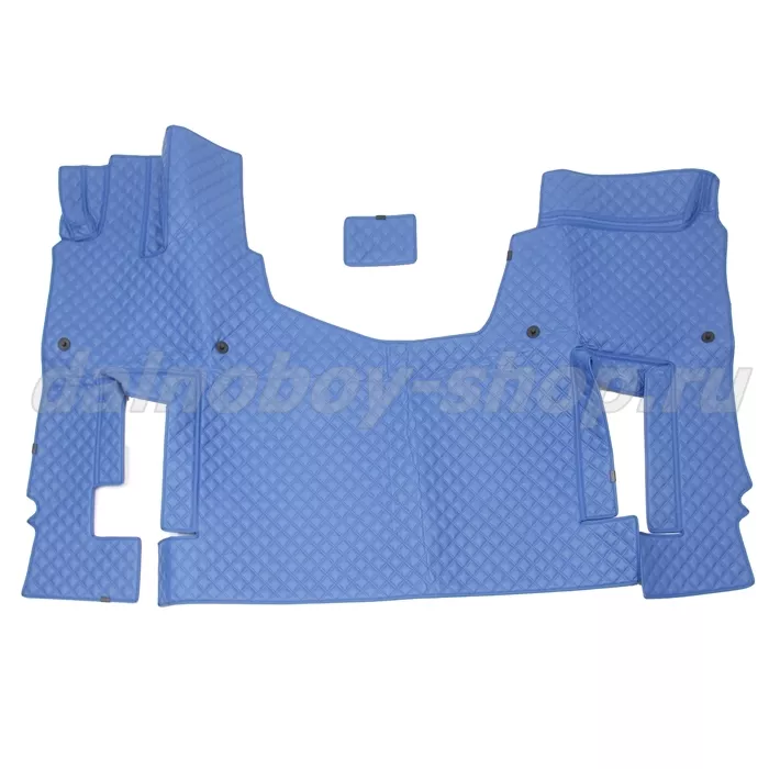 Коврик кож.зам. 3D под ноги JAC K7 2х нитка синяя кожа/нить синяя