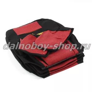 Чехол - сиденье анатомия  EURO-MZ (2 сидения+2 подголовника) гобелен+рогожка черно-красн