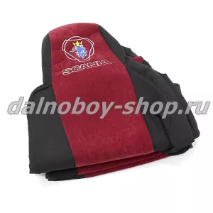 Чехол - сиденье SCANIA 6 серия G, R от 2014г.(2выс.сид) красный