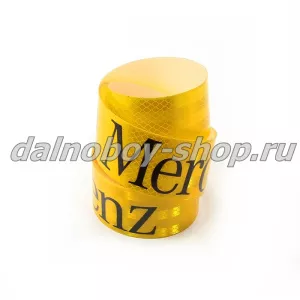 Лента светоотражающая 6,5м/5см ( соты) желтая MERCEDES черный