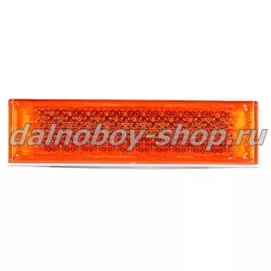 Катафот WAS прямоугольный на липучке 126*34mm MAXI ПОЛЬША желтый (300/20)