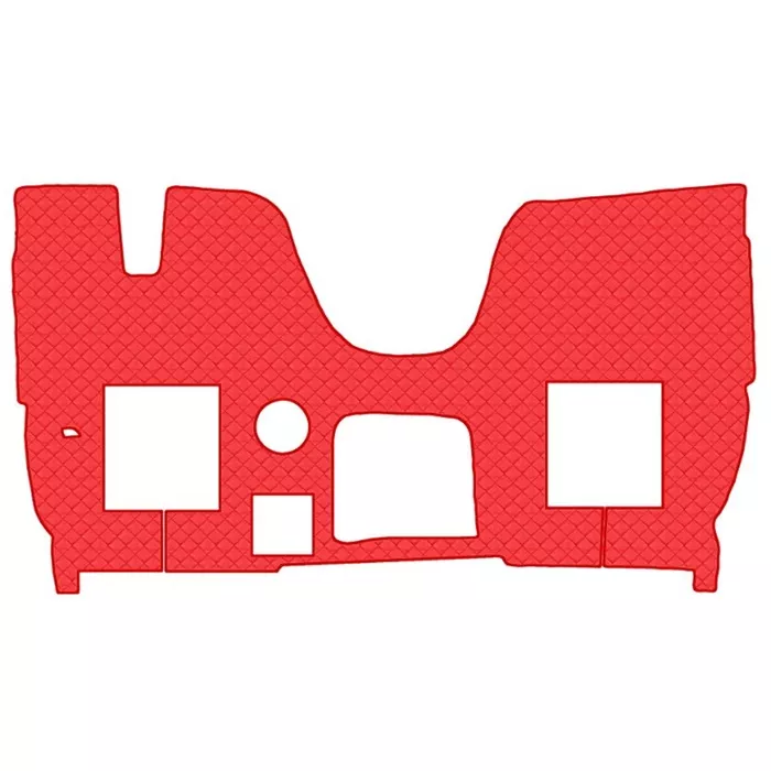 Коврик кож.зам. под ноги SHACMAN X3000 (механика, спальник, ящик на шахте) /красный