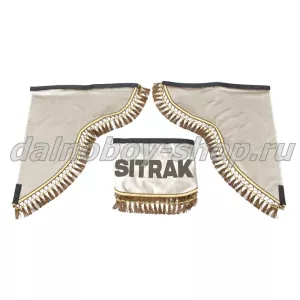 Ламбрекен лоб.+ шторка боковая хамелеон 2.2м  SITRAK бежевый