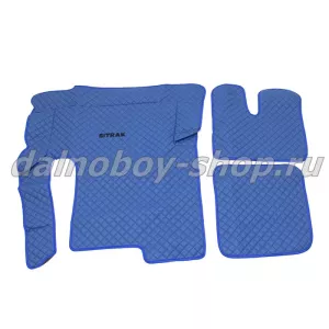 Коврик кож.зам. под ноги Польша SITRAK C7H (2022-) Широкая кабина /Без Ящ. / Хол. MAN / Синий